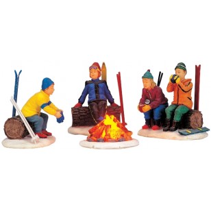 Skier's Campfire, Set of 4 Skier's Campfire, Set of 4